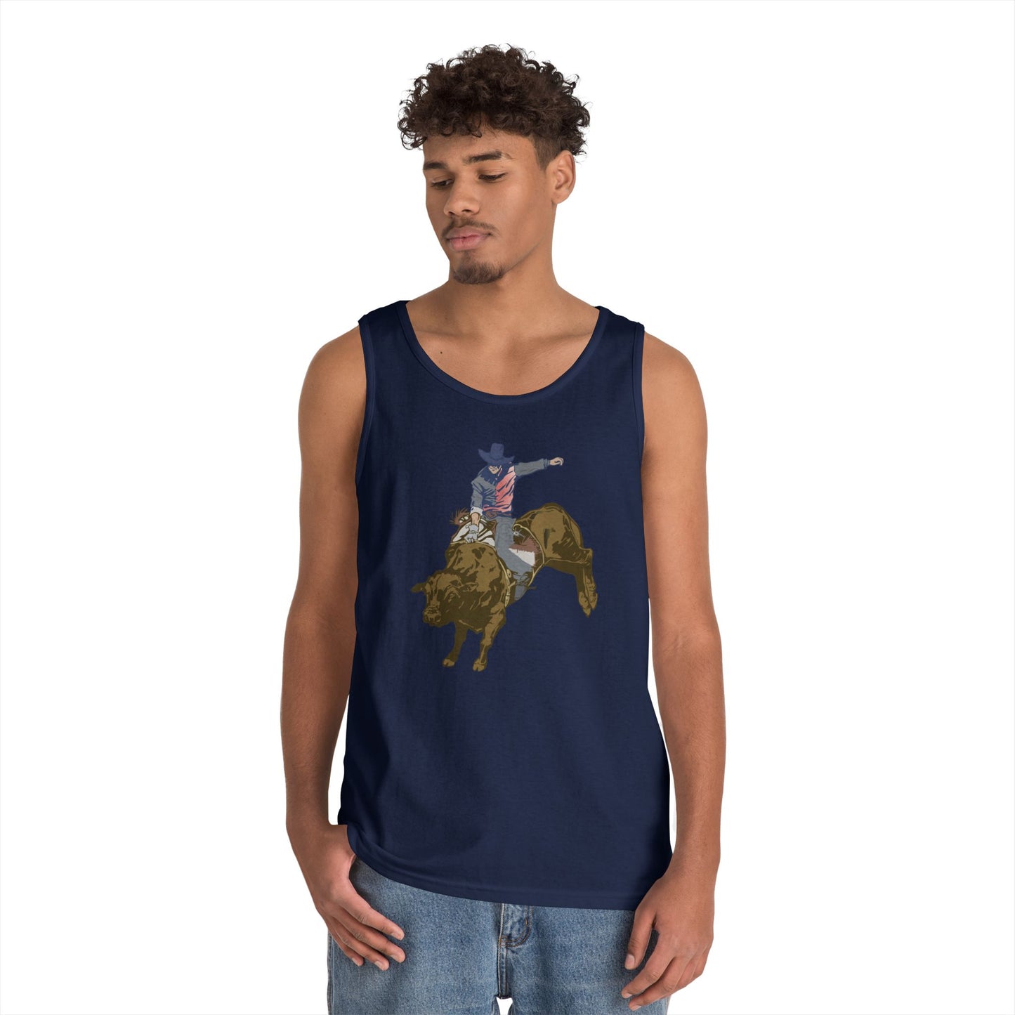 Unisex Heavy Cotton Tank Top - Cowboy - Rodeo