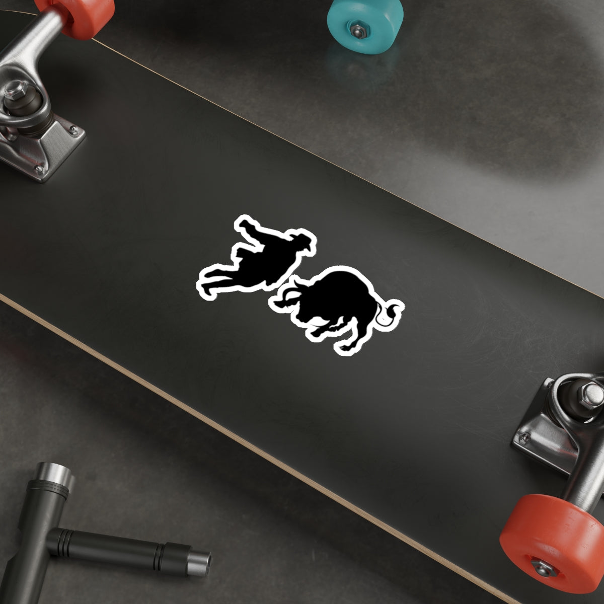 Die-cut stickers - Clown and Bull - Silhouette