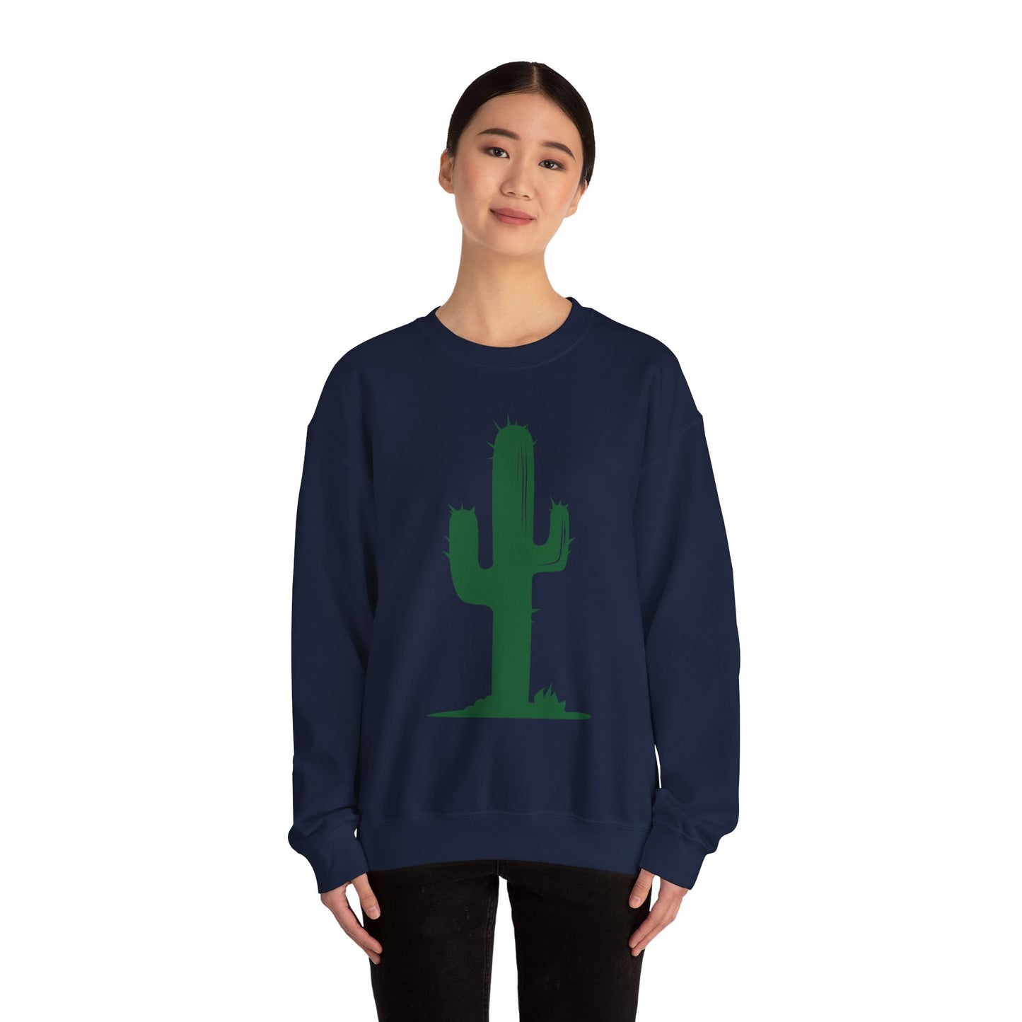 Crewneck Sweatshirt - Green Western Cactus X 300