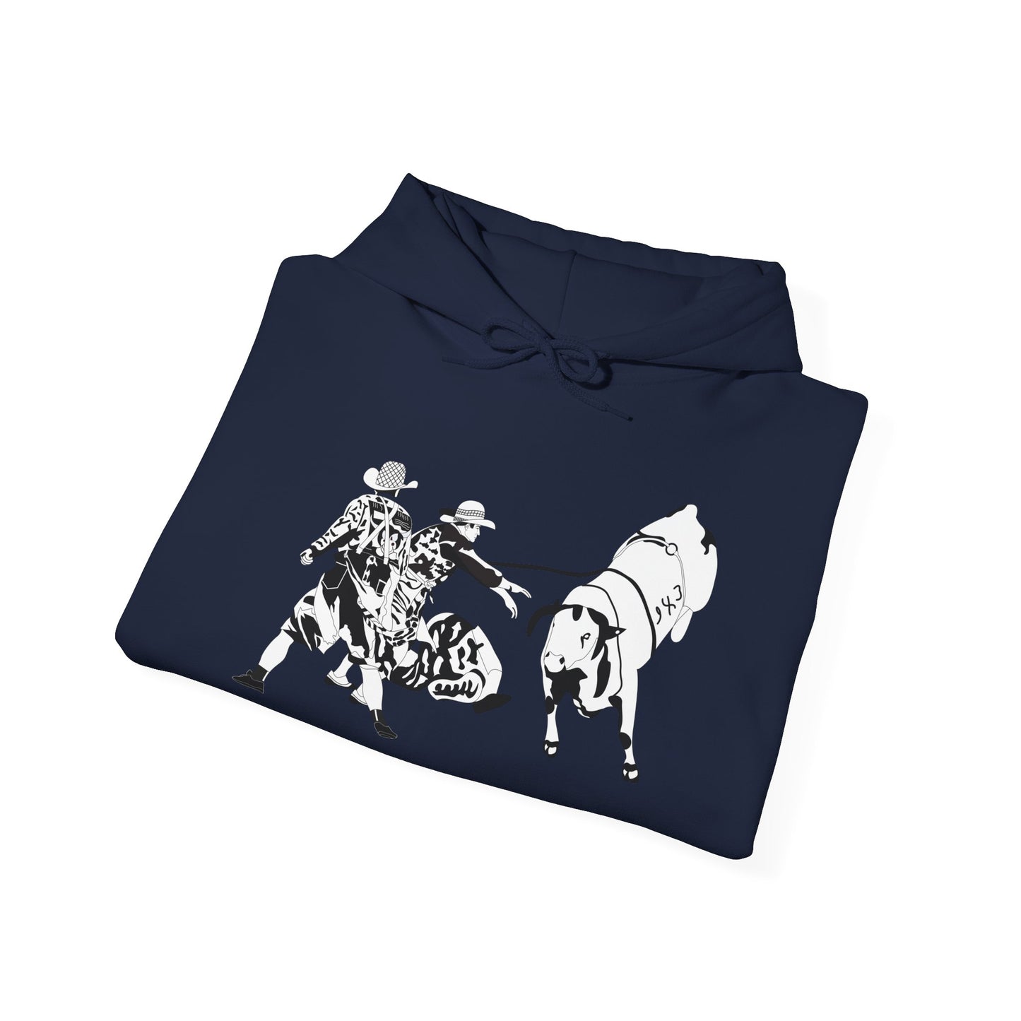 Unisex Hoodie - Clowns and Bull - BW