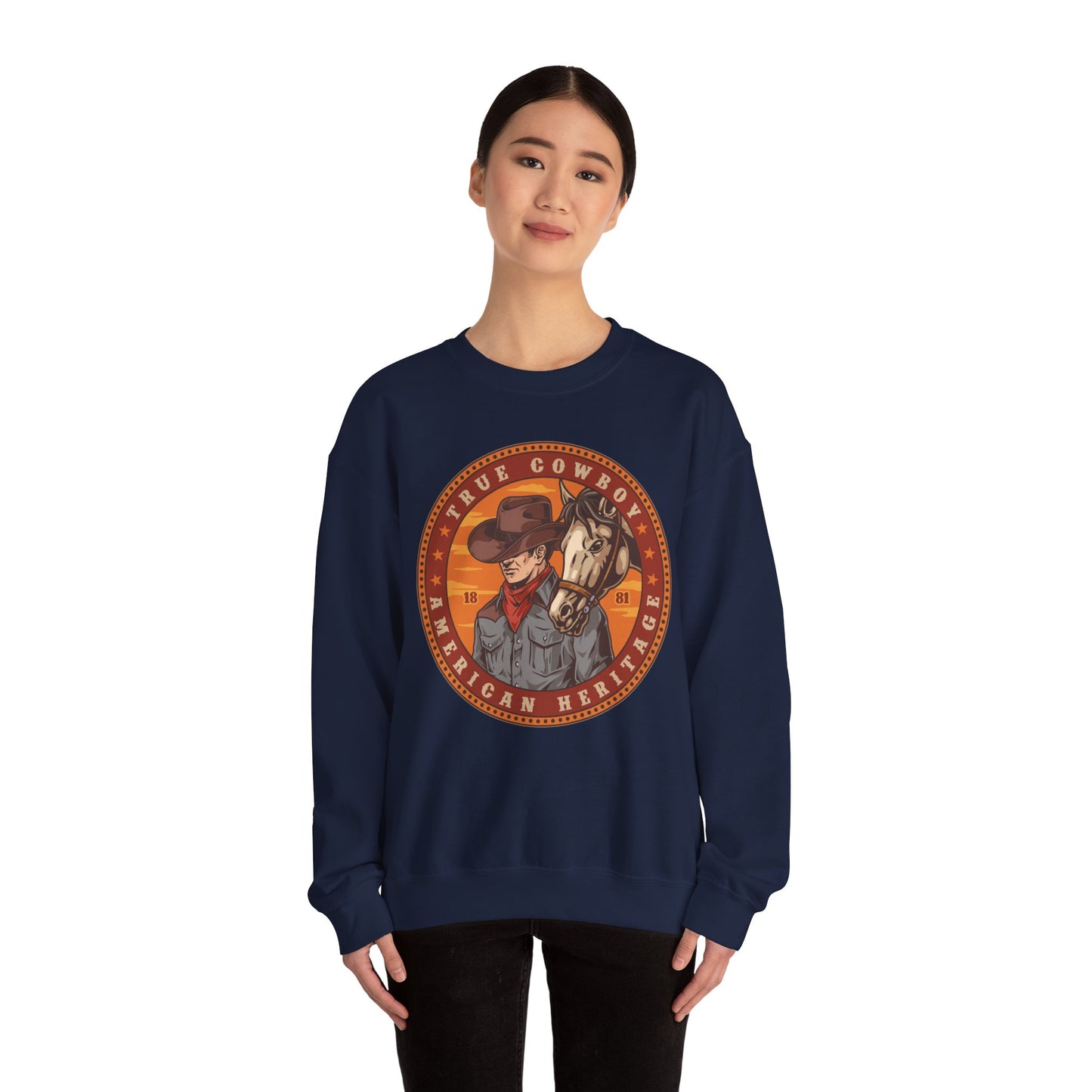Crewneck Sweatshirt - True Cowboy - American Heritage