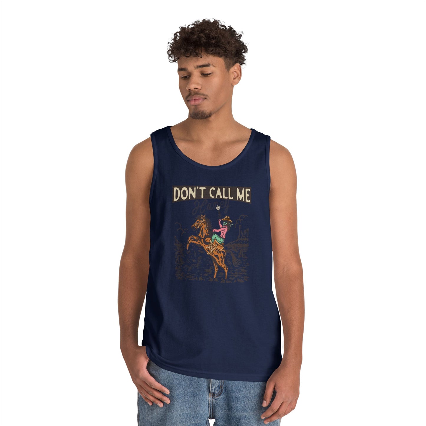 Unisex Heavy Cotton Tank Top - Cowgirl Rodeo Western - Dont Call Me Honey