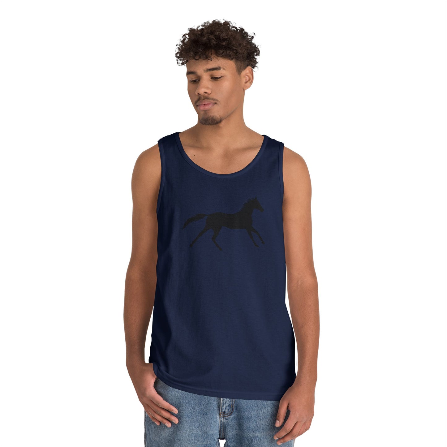Unisex Heavy Cotton Tank Top - Wild Horse - Running X 300
