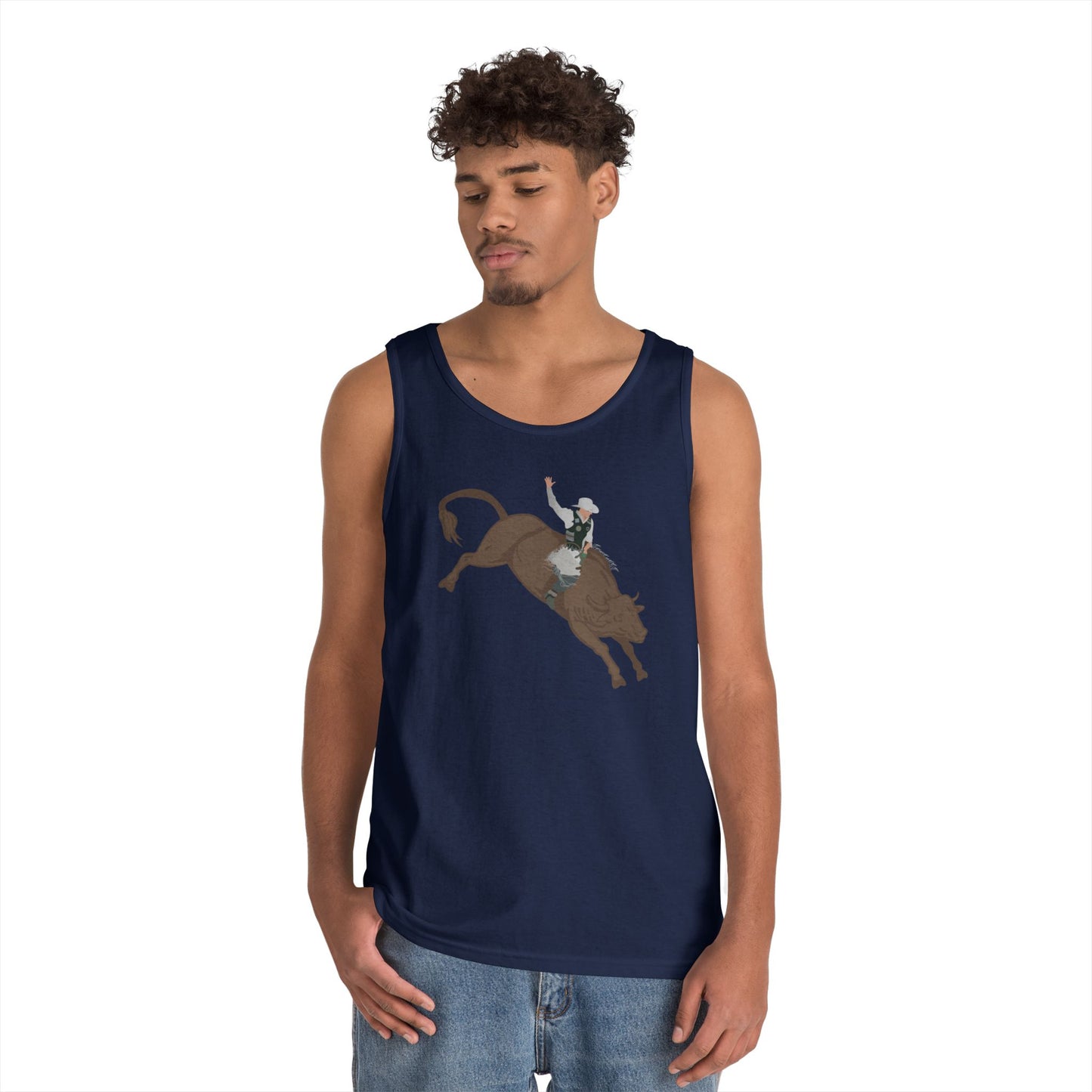 Unisex Heavy Cotton Tank Top - Cowboy - V2