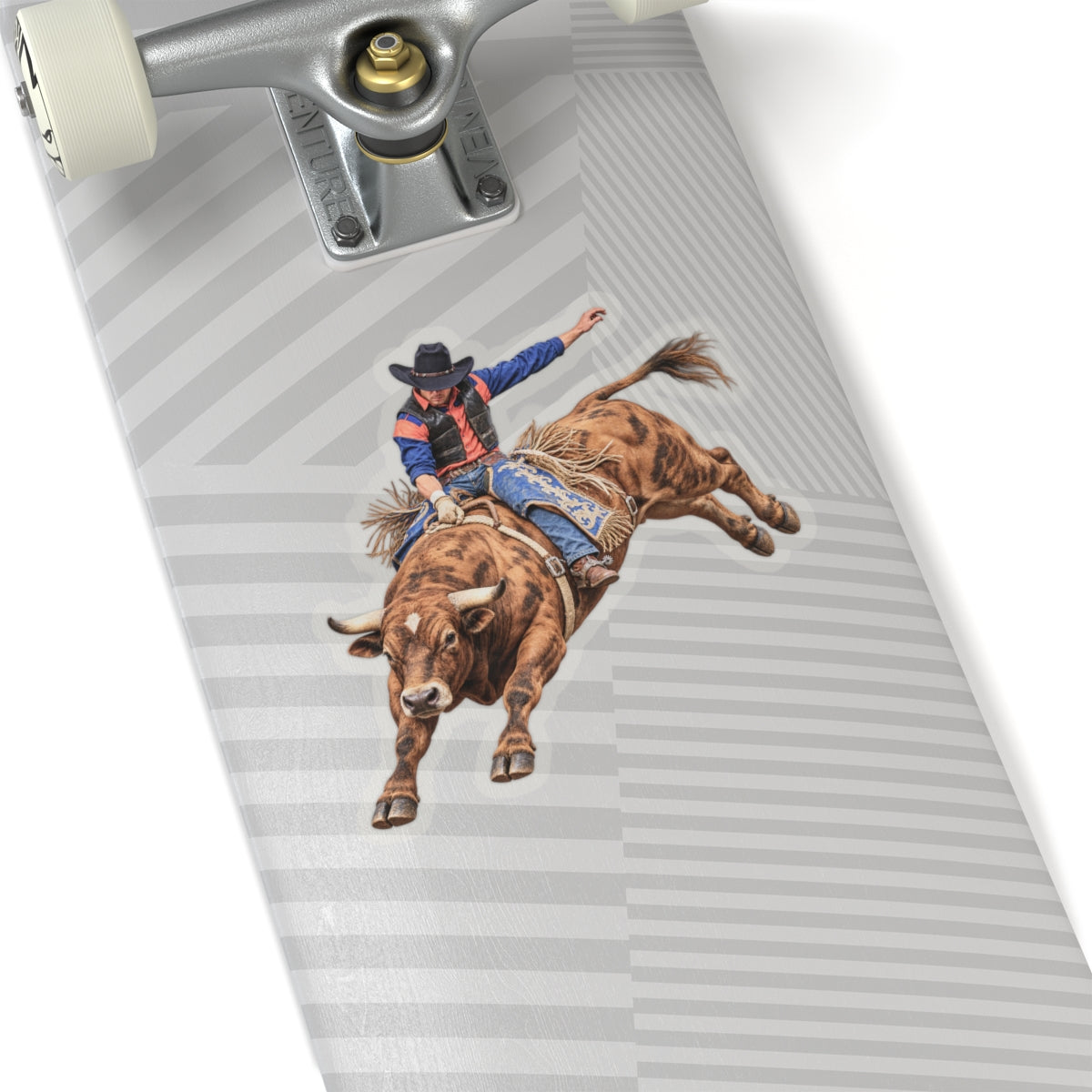 Kiss-Cut Stickers - Cowboys - Bull Rider - Oblique - without Text - 3D Transparent
