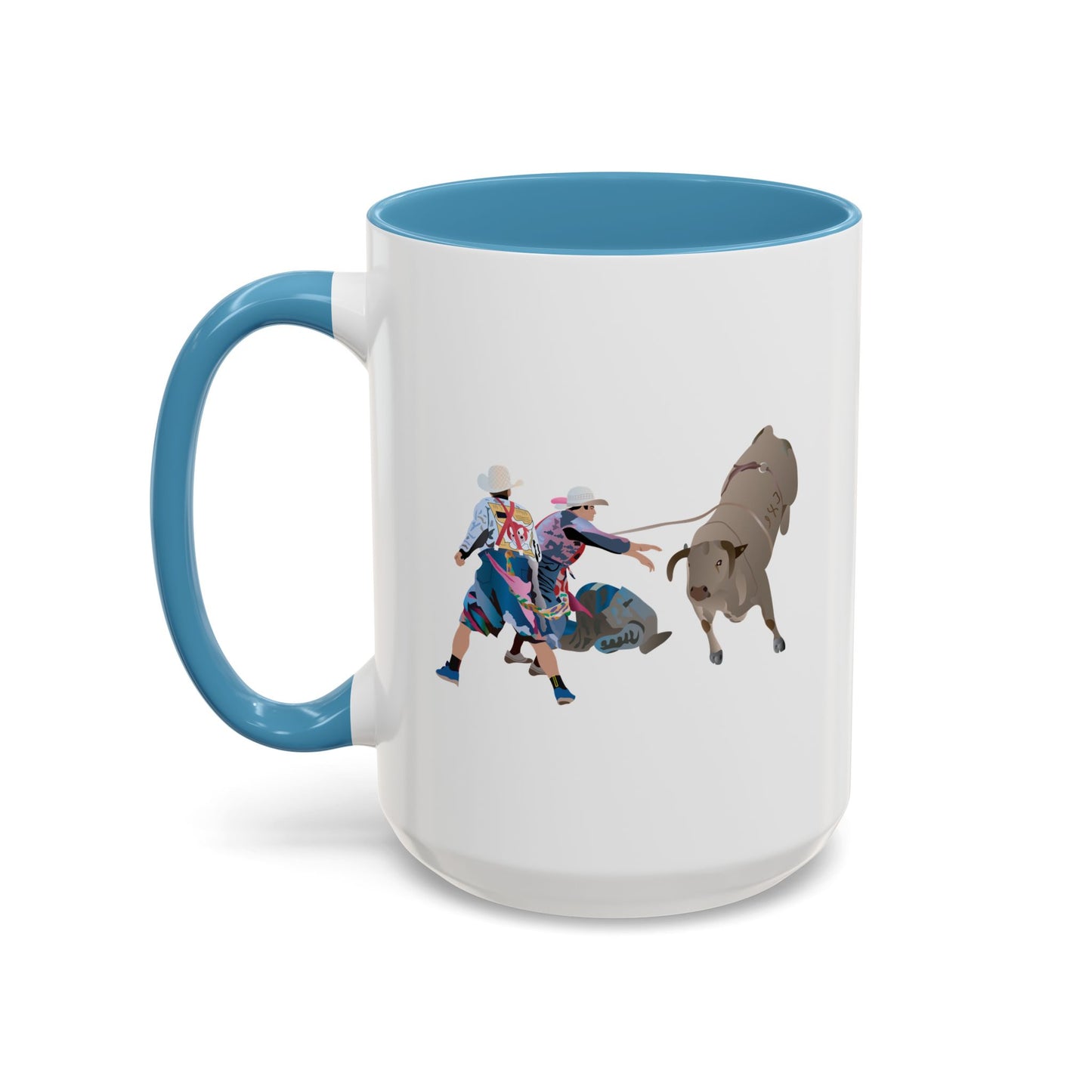 Accent Coffee Mug (11, 15oz) - Clowns and Bull