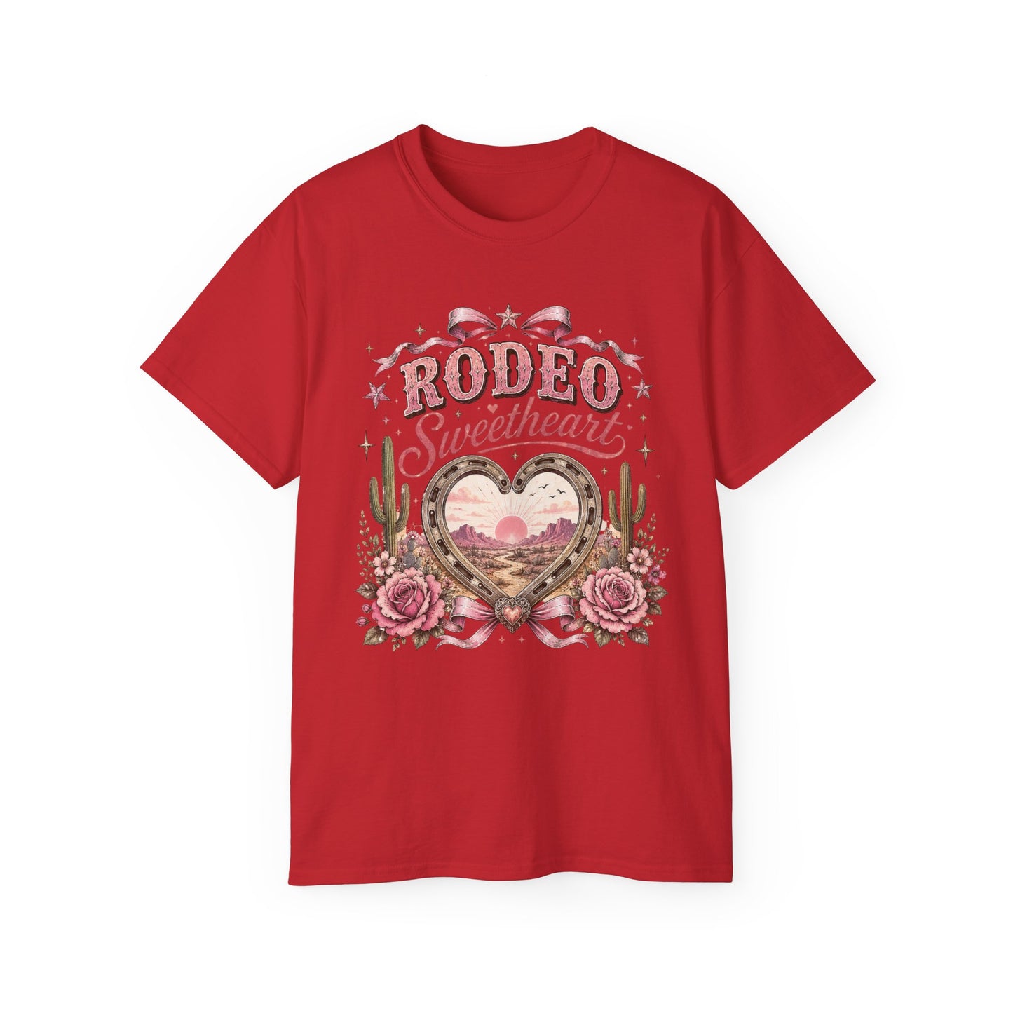 T-Shirt - Rodeo sweetheart with floral details