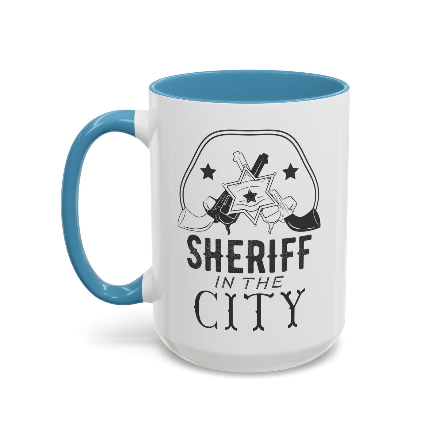 Accent Coffee Mug (11, 15oz) - Sheriff in the City