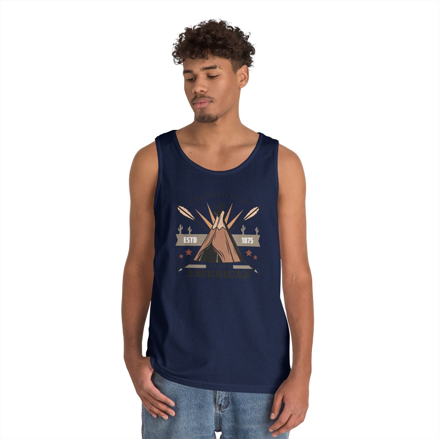 Unisex Heavy Cotton Tank Top - The Wild West - Native American