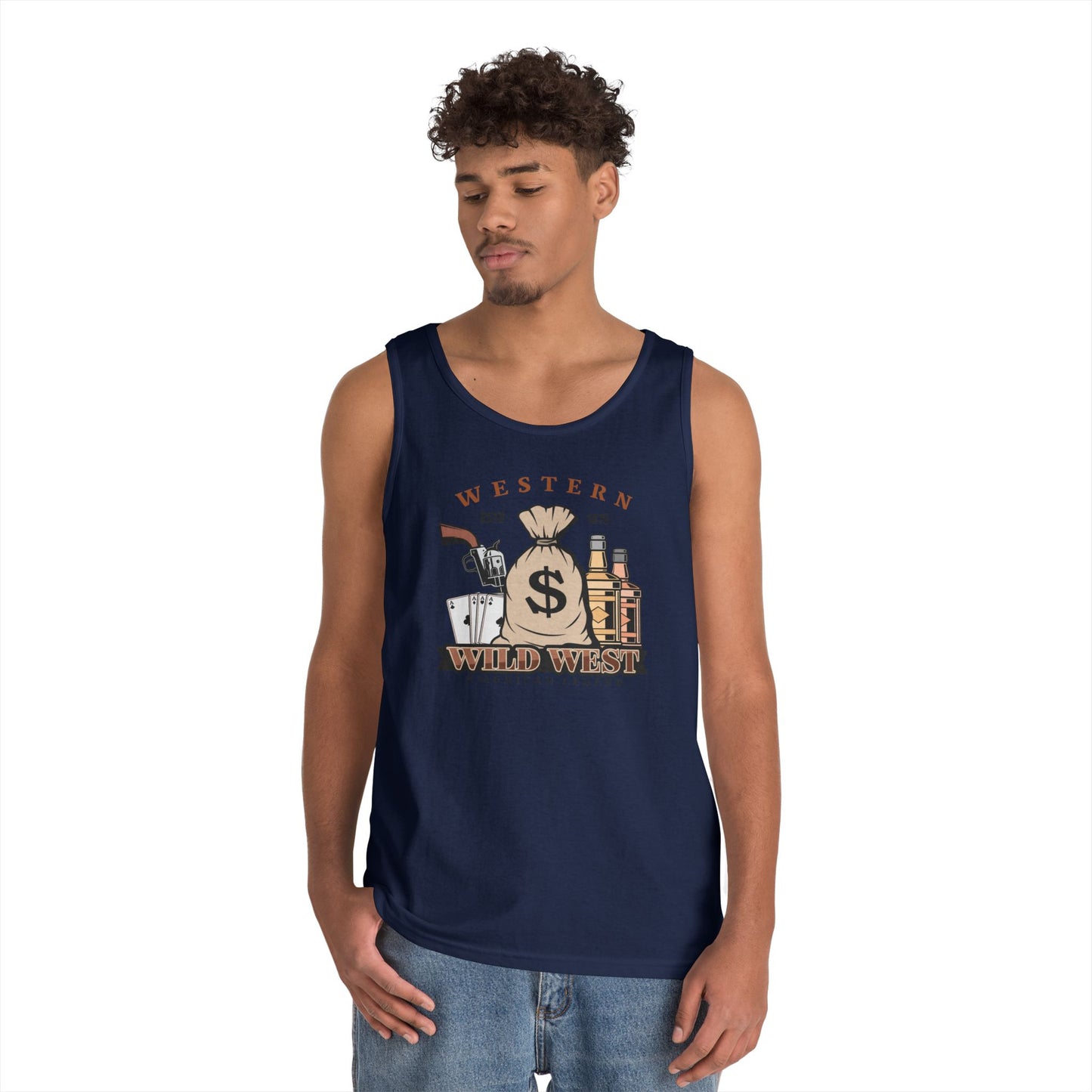 Unisex Heavy Cotton Tank Top - Western - Wild West - American Legend