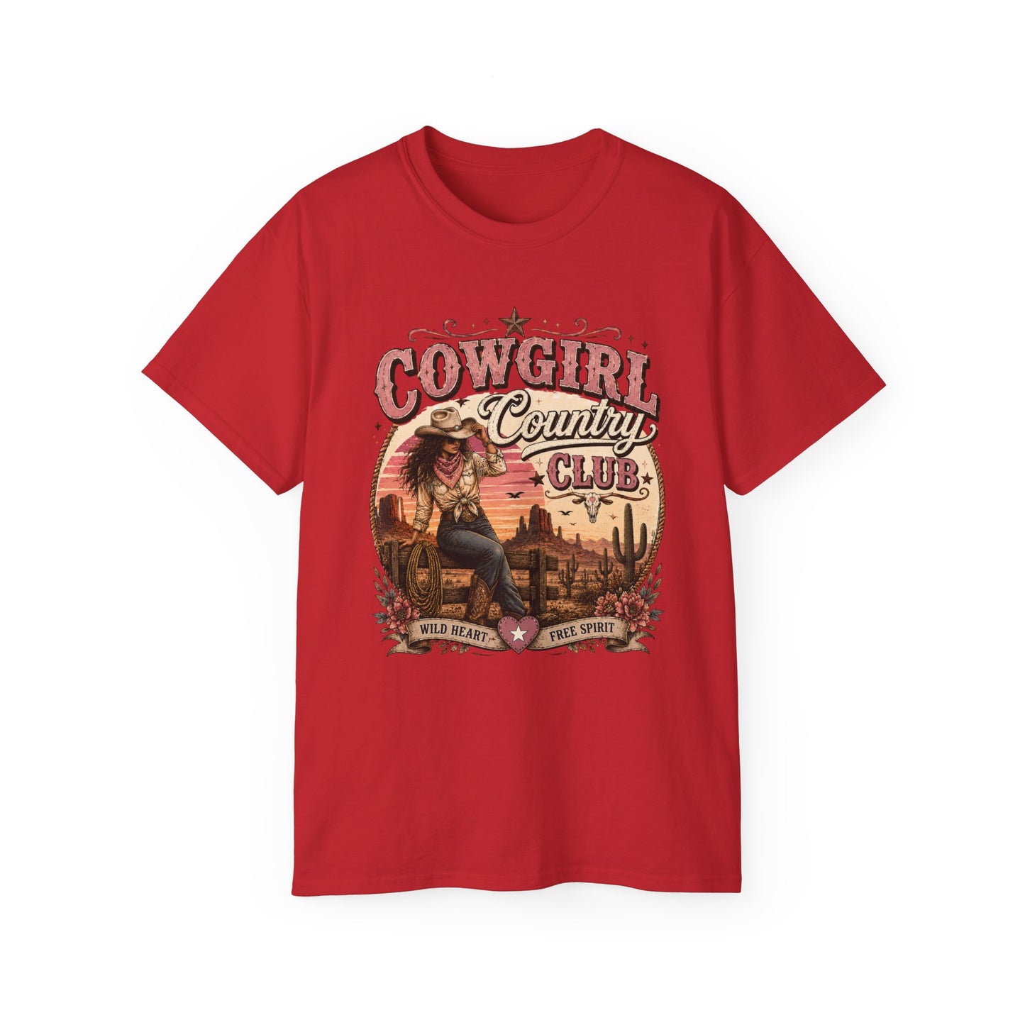 T-Shirt - Cowgirl country club emblem