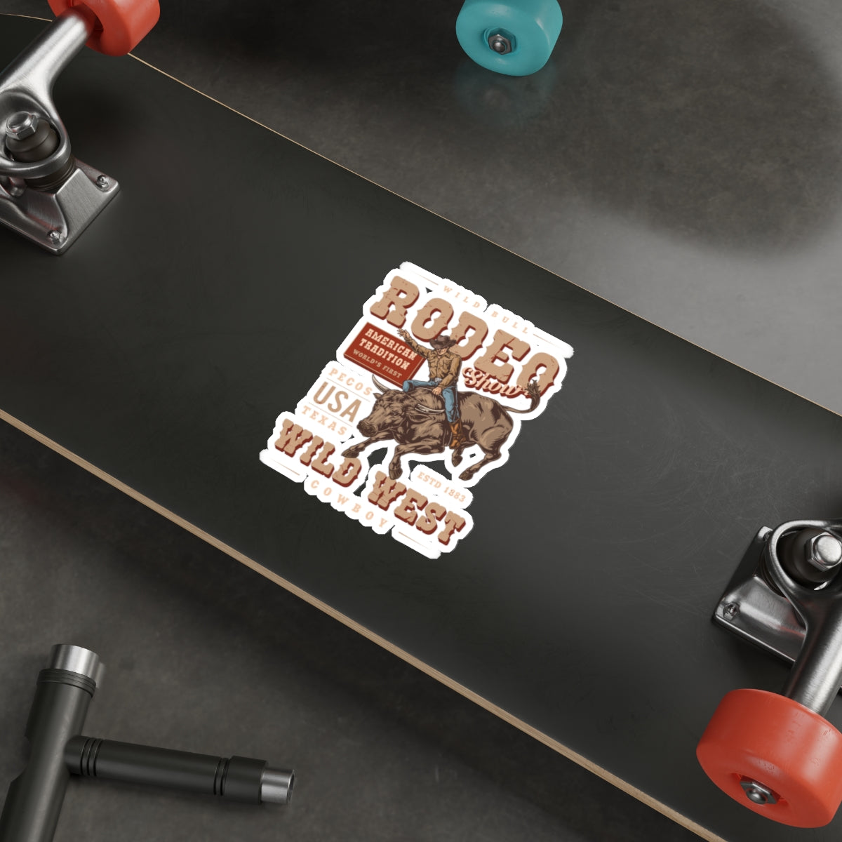 Die-cut stickers - American Tradition Wild Bull Rodeo Show - Wild West Cowboy, Texas
