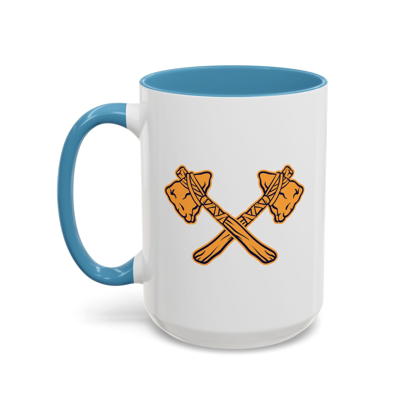 Accent Coffee Mug (11, 15oz) - Crossed Tomahawks