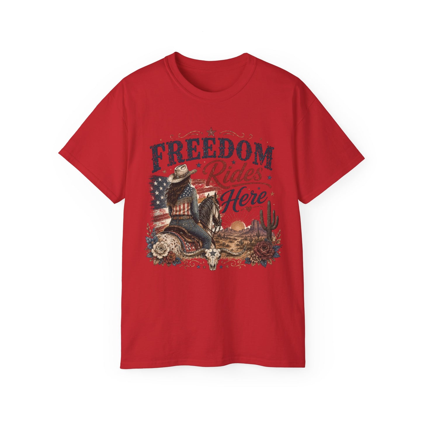 T-Shirt - Freedom Rides Here