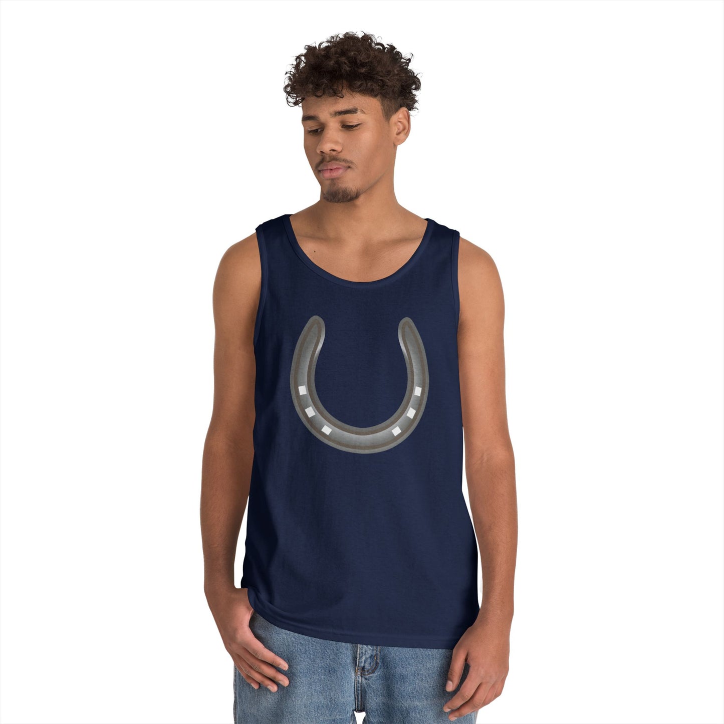 Unisex Heavy Cotton Tank Top - Rodeo - Horseshoe