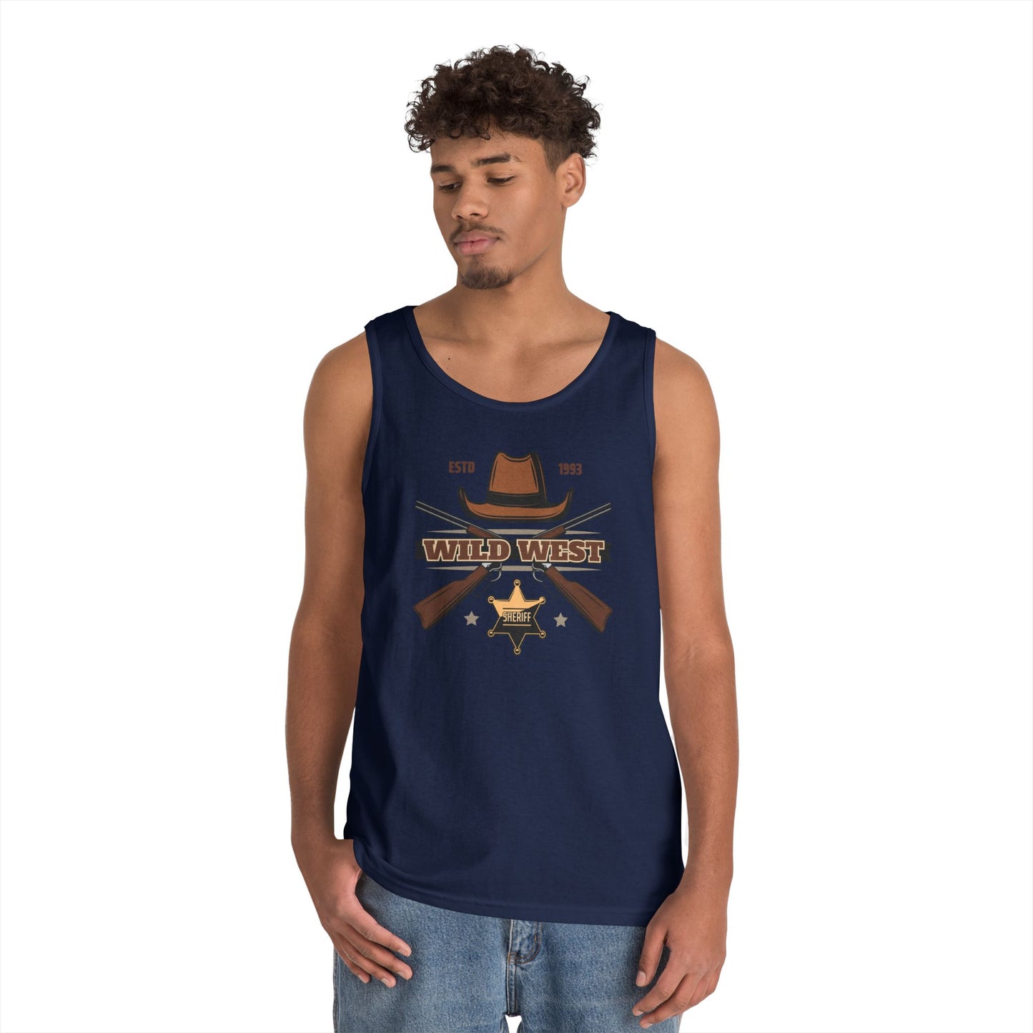 Unisex Heavy Cotton Tank Top - Wild West - Sheriff