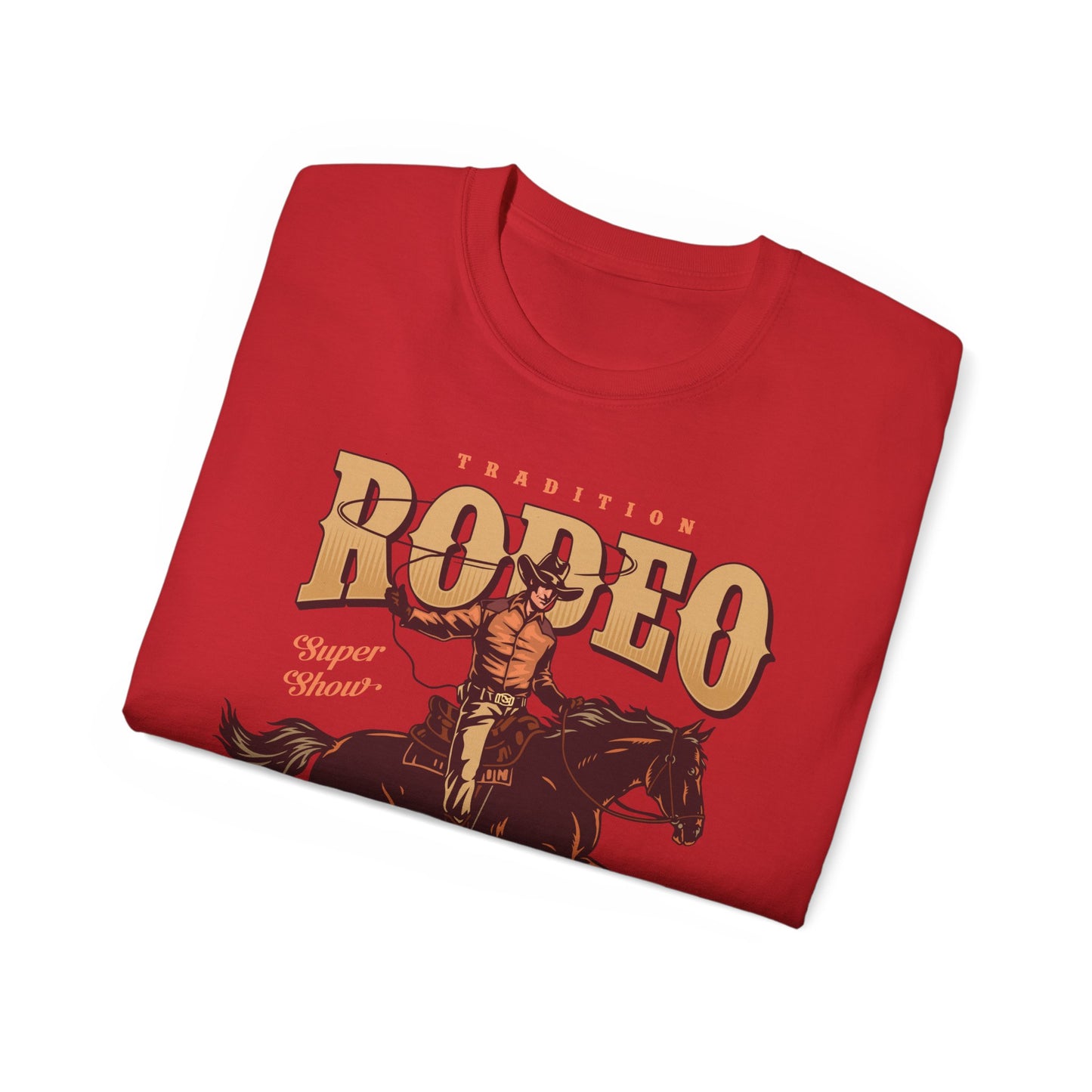 Western Rodeo Cowboy Tee - Fun Casual Shirt for Rodeo Fans, Gift for Country Lovers, Festival Outfit, Everyday Wear, Rodeo Apparel - Tradition Rodeo Super Show - Houston, Texas