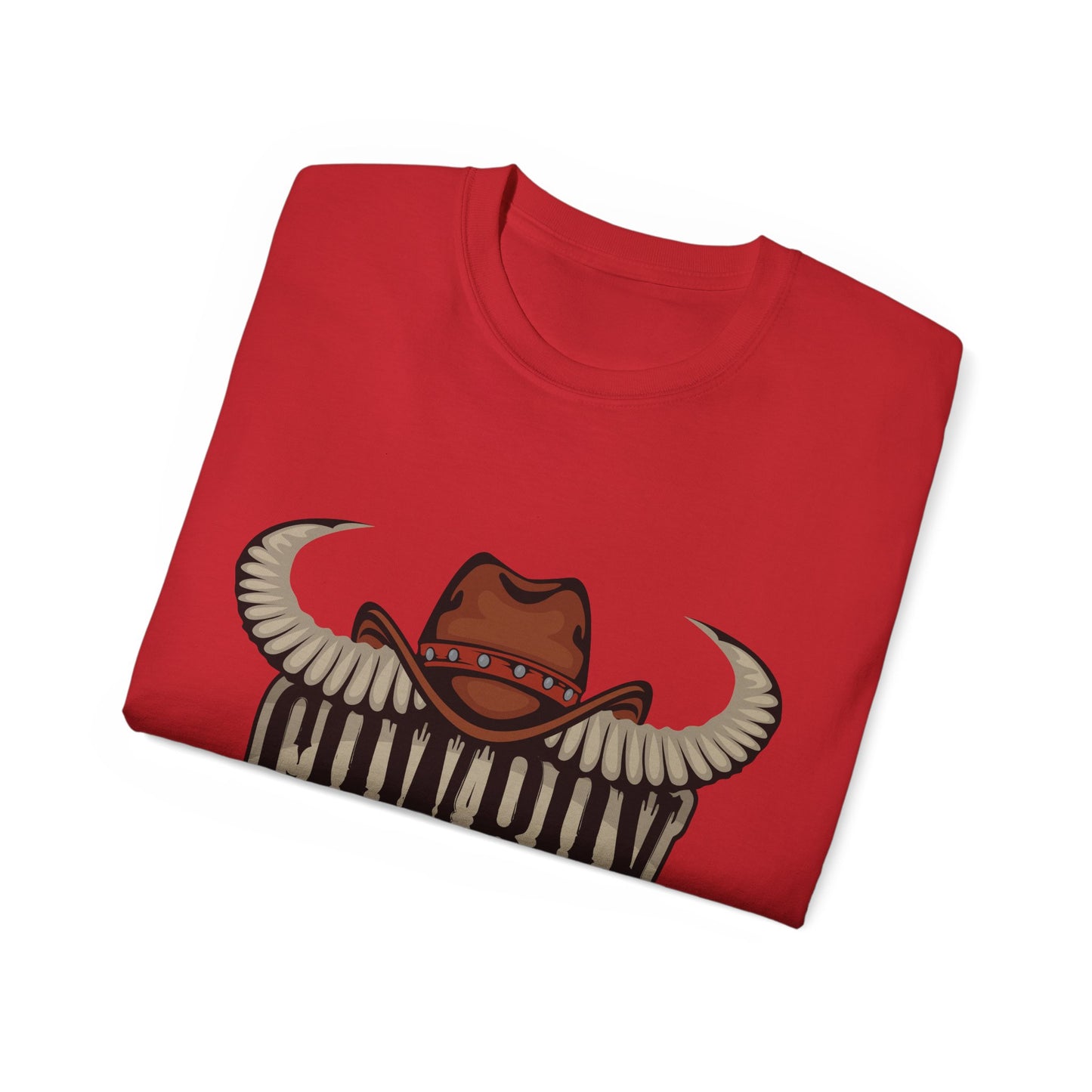 Unisex Ultra Cotton Tee - Cowboy Rodeo - Horn