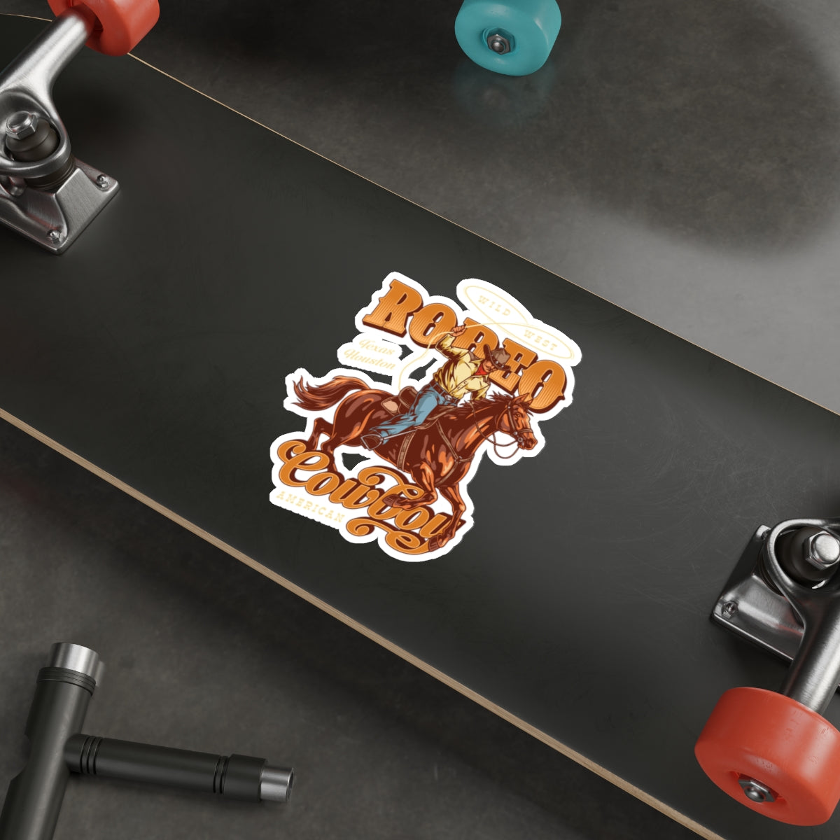 Die-cut stickers - Wild West - Houston, Texas - American Rodeo Cowboy