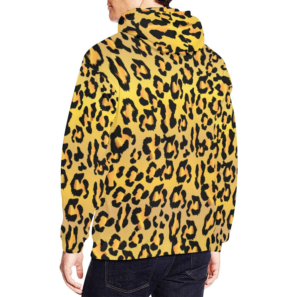 Leopard Camouflage V3 Men's All Over Print Hoodie (USA Size) (Model H13)