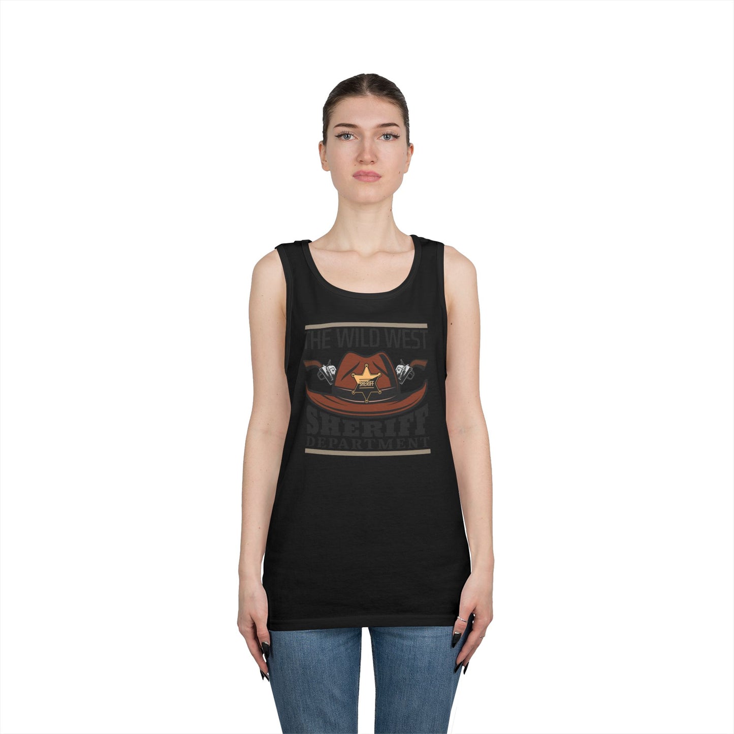 Unisex Heavy Cotton Tank Top - The Wild West - Sheriff Department