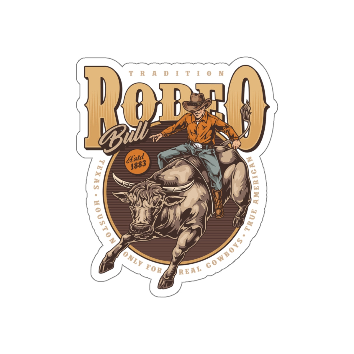 Die-cut stickers - Tradition Rodeo Bull - Real Cowboys