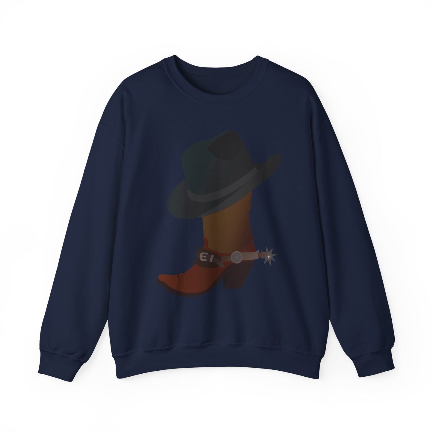 Crewneck Sweatshirt - Rodeo - Boots and Hat and Spurs