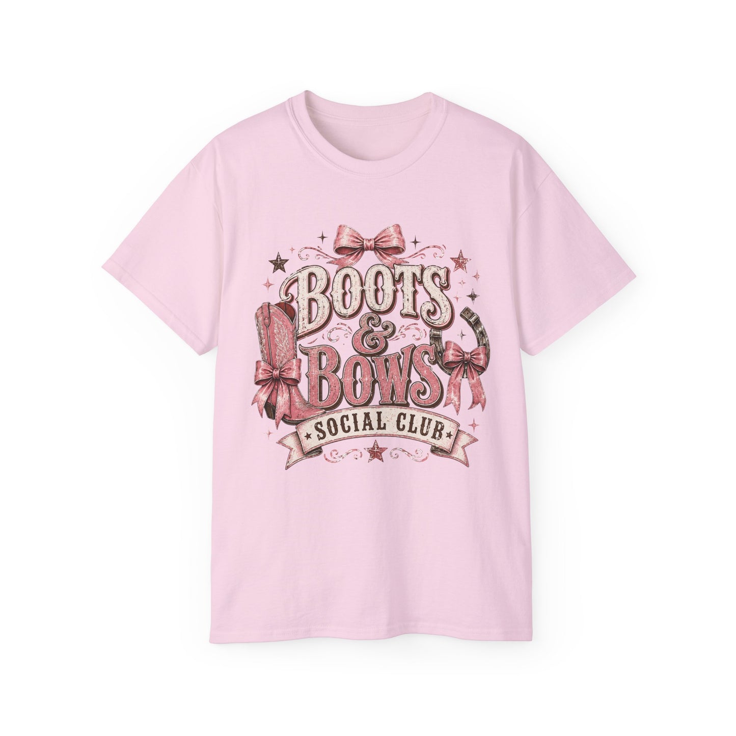 T-Shirt - Cowgirl boots and bows badge