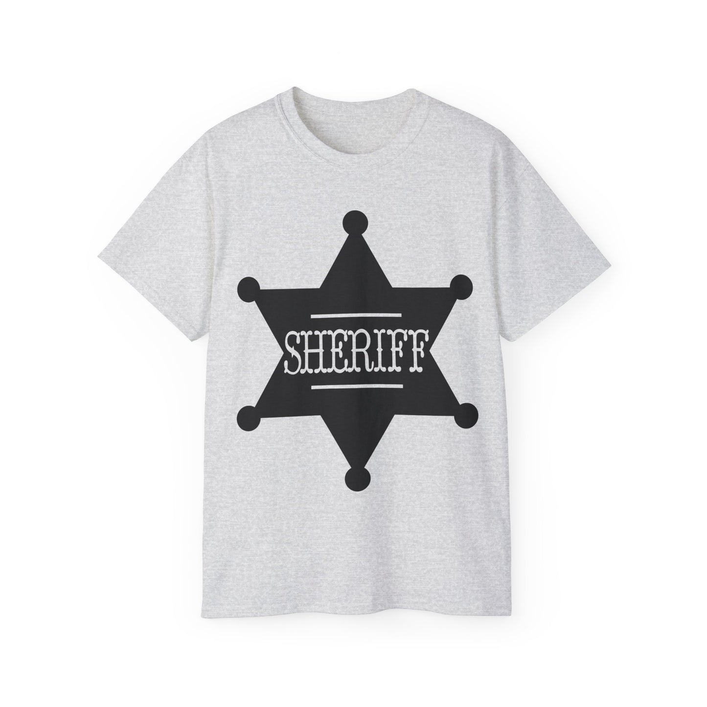 Unisex Ultra Cotton Tee - Sheriff Badge w Txt Sheriff X 300
