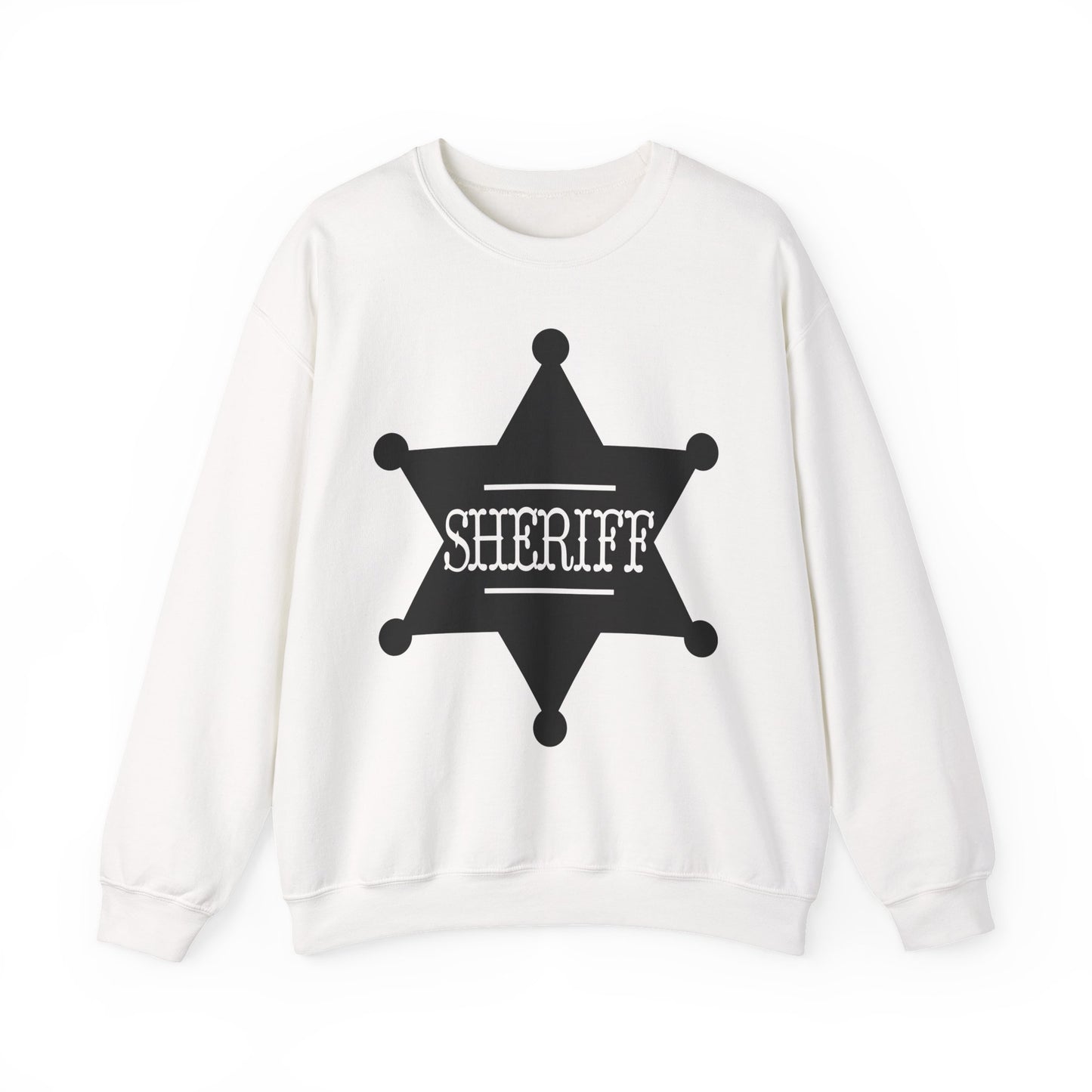 Crewneck Sweatshirt - Sheriff Badge w Txt Sheriff X 300
