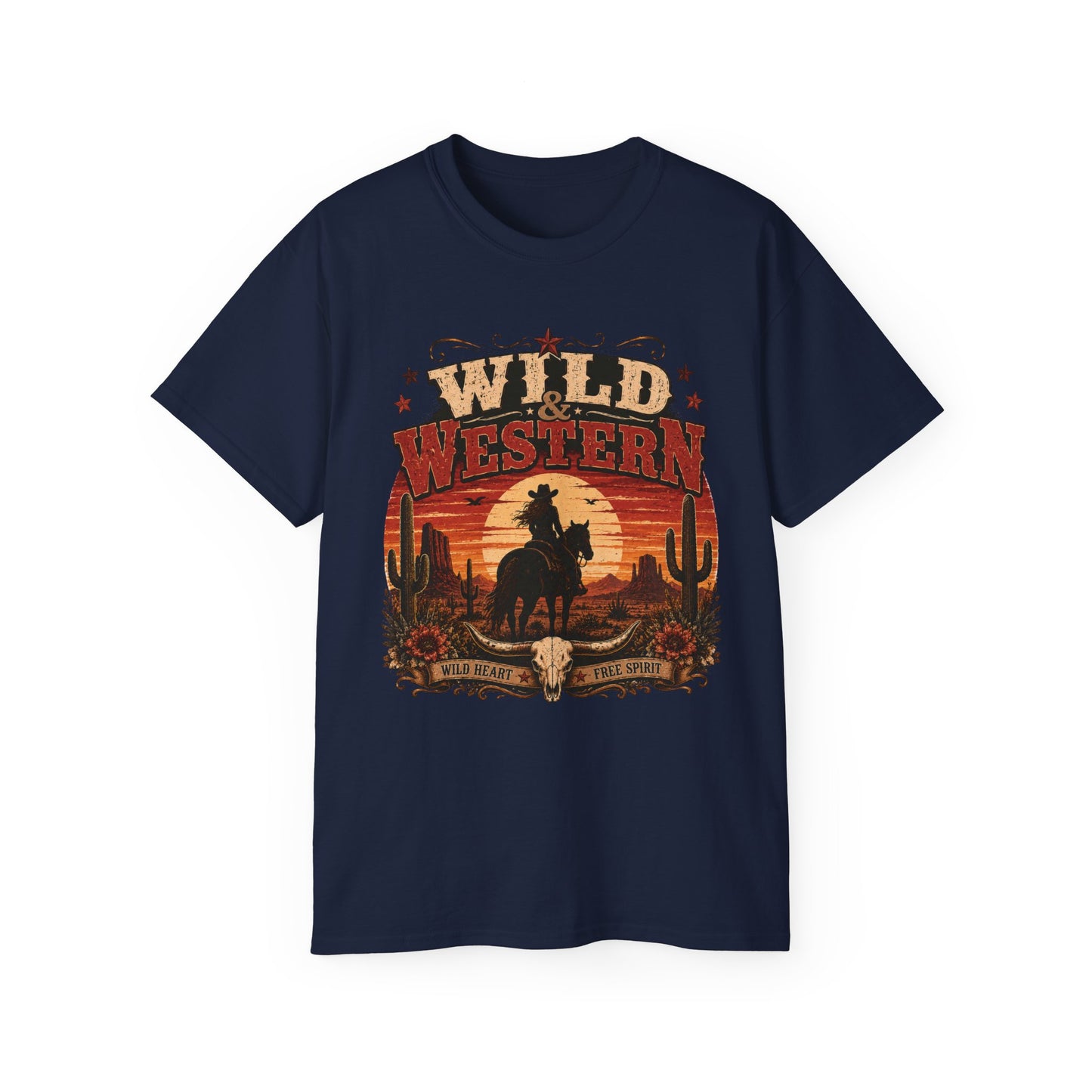 T-Shirt - Wild Western sunset ride