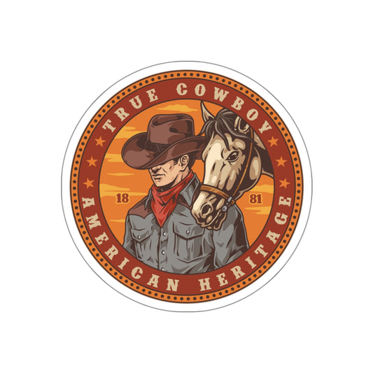 Die-cut stickers - True Cowboy - American Heritage