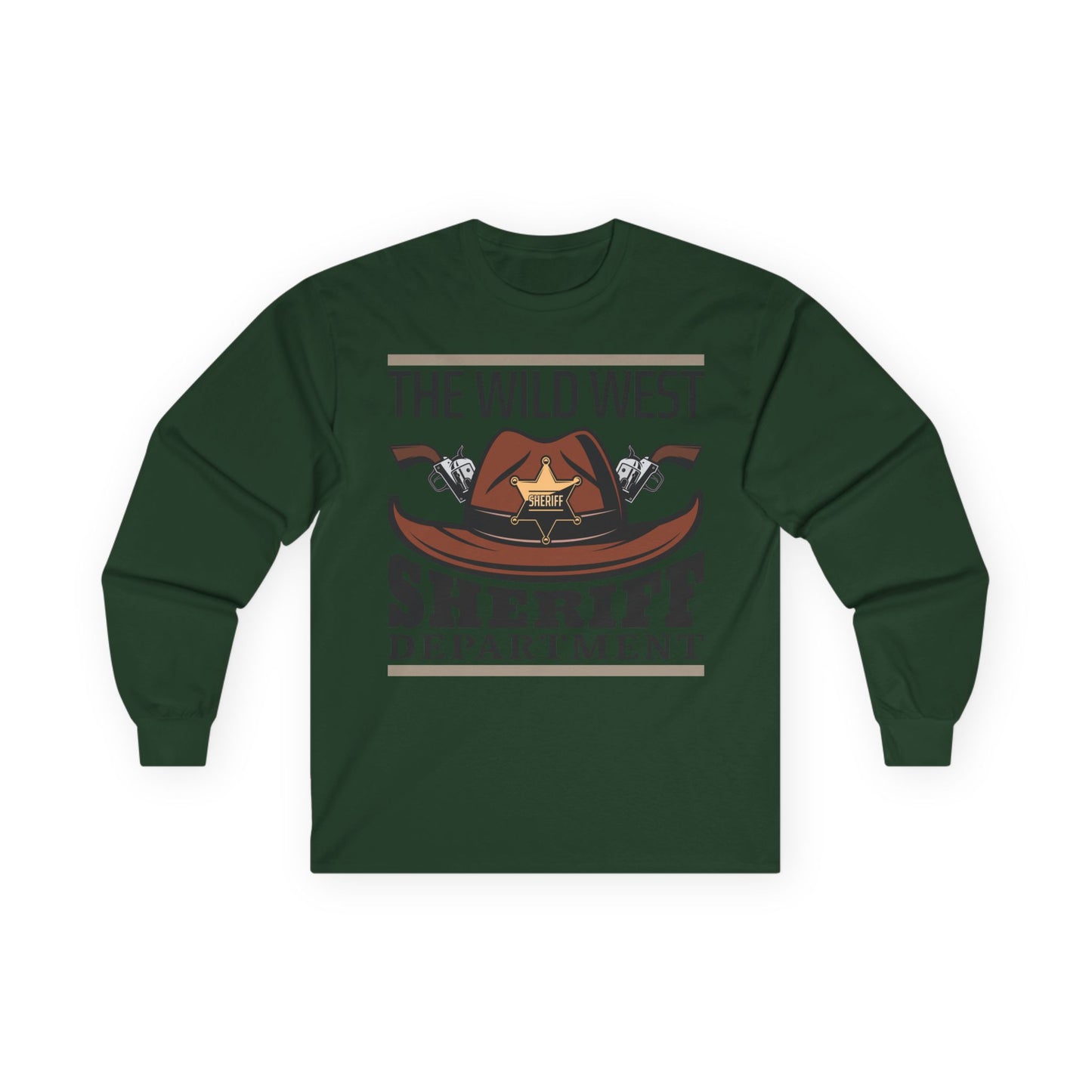 Unisex Ultra Cotton Long Sleeve Tee - The Wild West - Sheriff Department