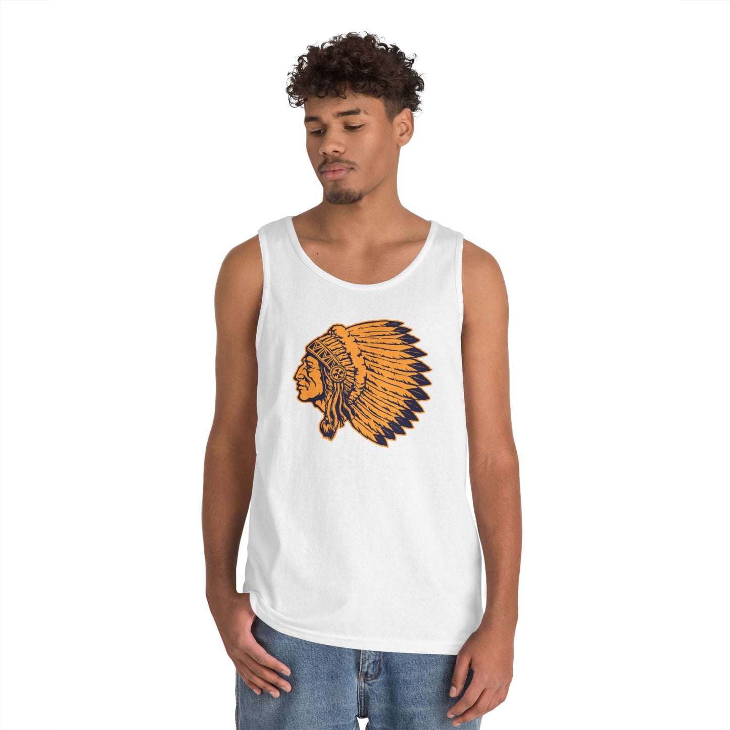 Unisex Heavy Cotton Tank Top - Indian Chief