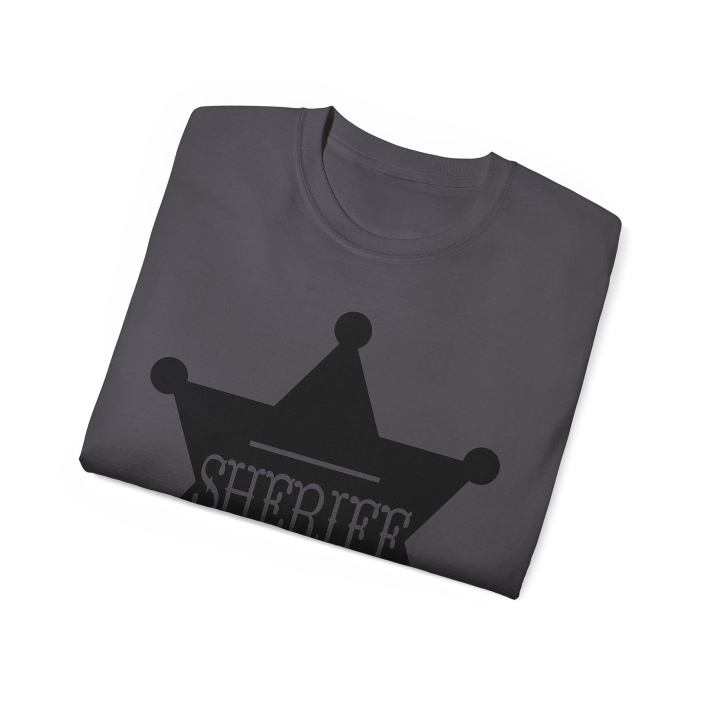Unisex Ultra Cotton Tee - Sheriff Badge w Txt Sheriff X 300