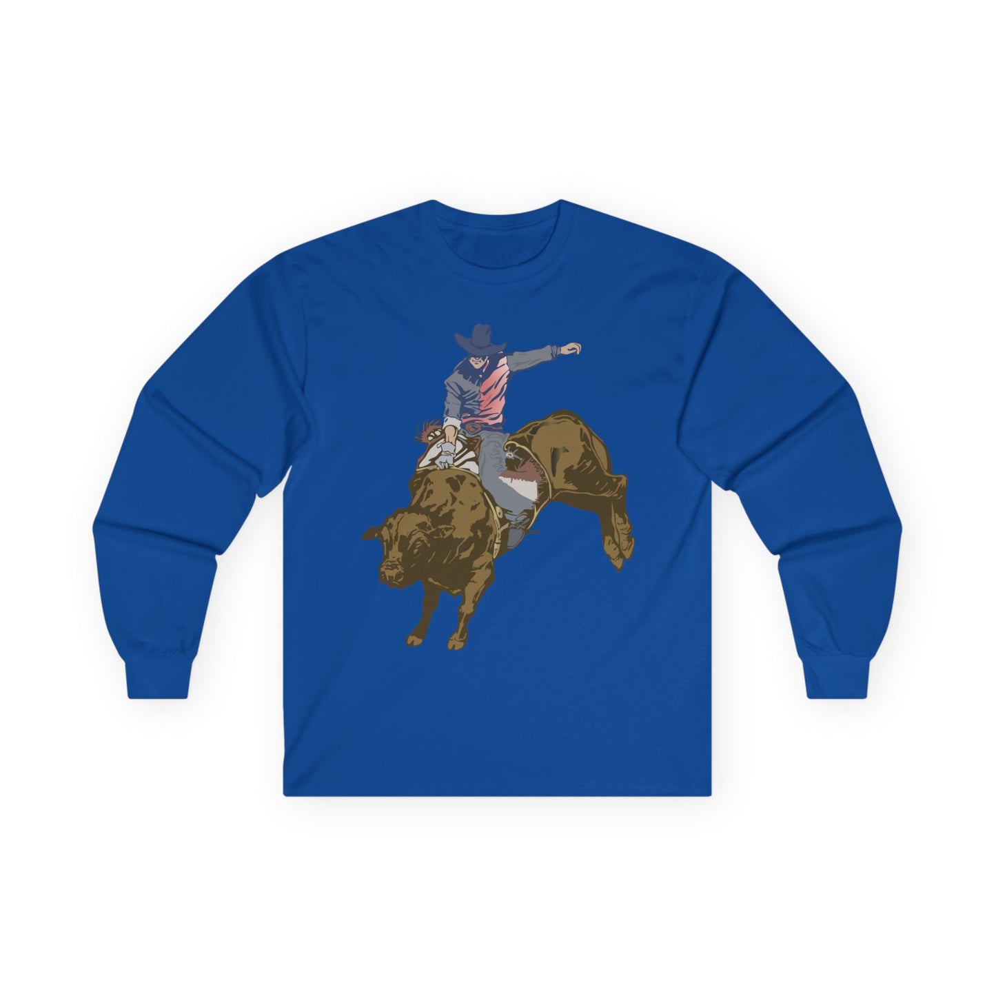 Unisex Ultra Cotton Long Sleeve Tee - Cowboy - Rodeo