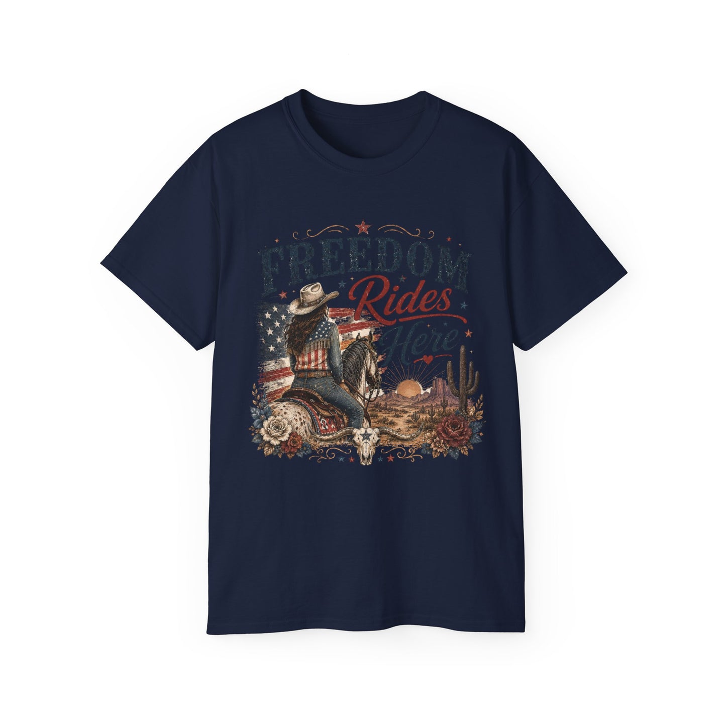 T-Shirt - Freedom Rides Here