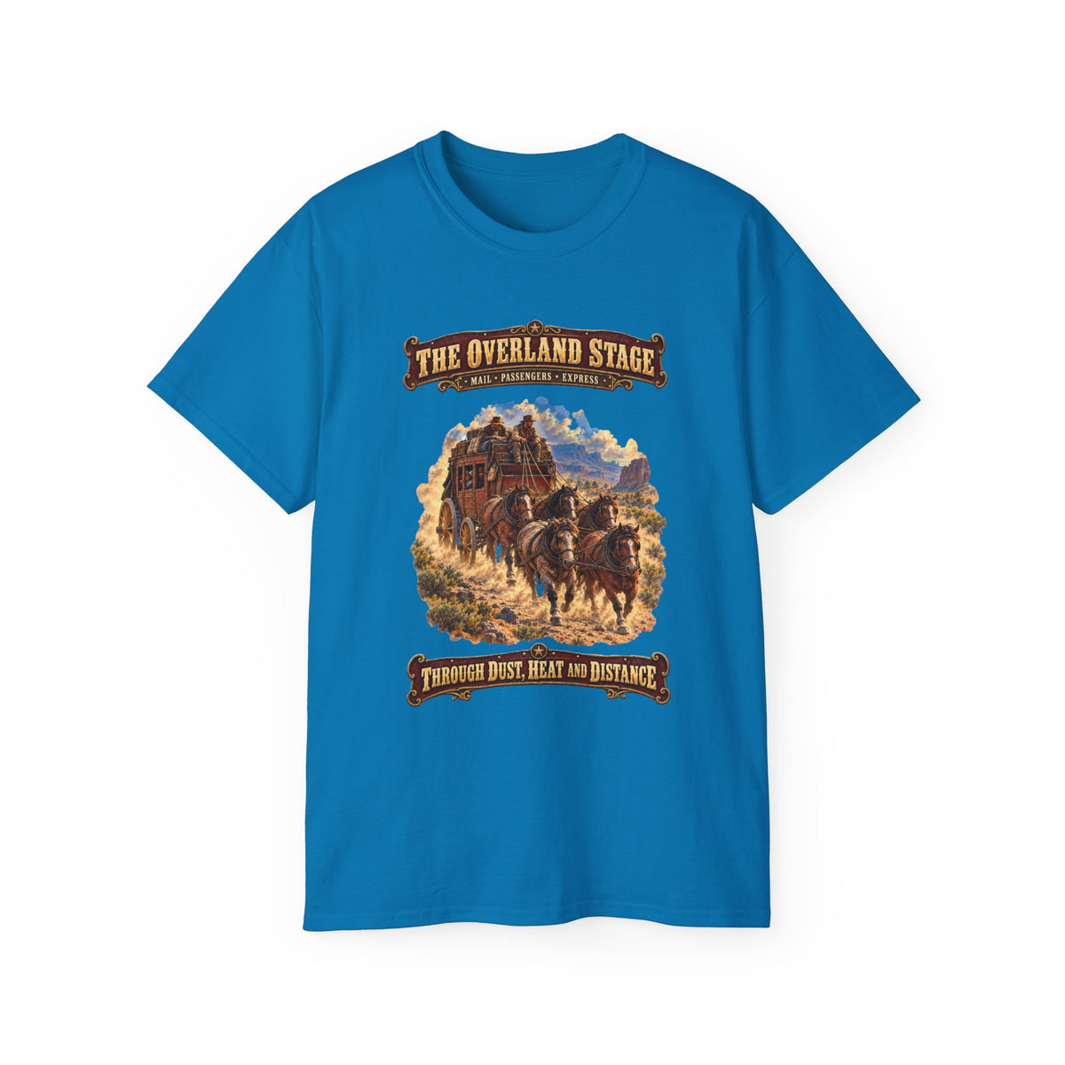 Unisex Ultra Cotton Tee - Overland Stage - Dusty Trails - 3D - Enhanced