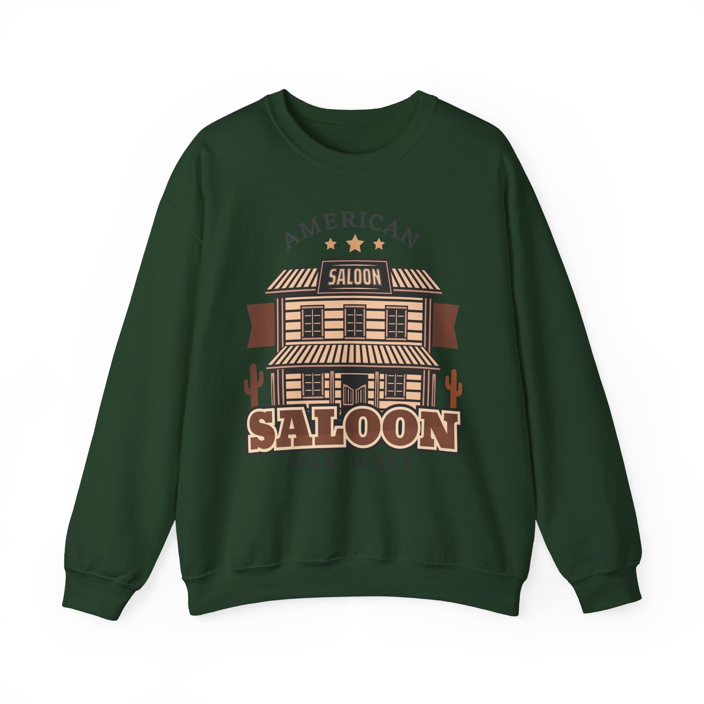 Crewneck Sweatshirt - American Cowboy - Saloon - Wild West