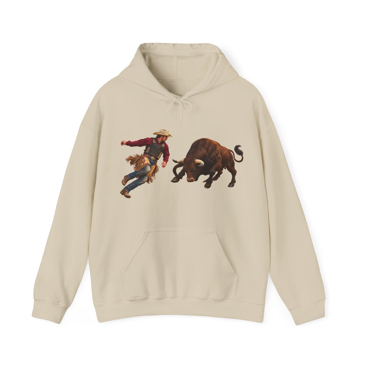 Hoodie — Cowboys - Cowboy and Bull - Color - 3D Transparent