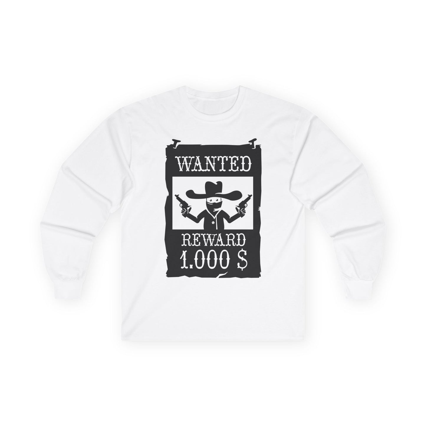Unisex Ultra Cotton Long Sleeve Tee - Wanted Poster X 300