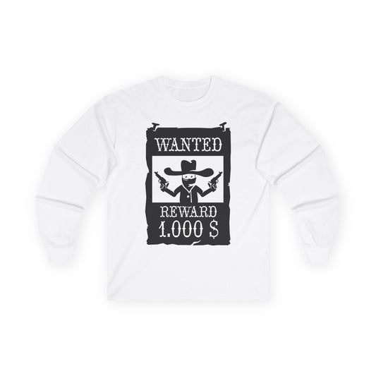 Unisex Ultra Cotton Long Sleeve Tee - Wanted Poster X 300