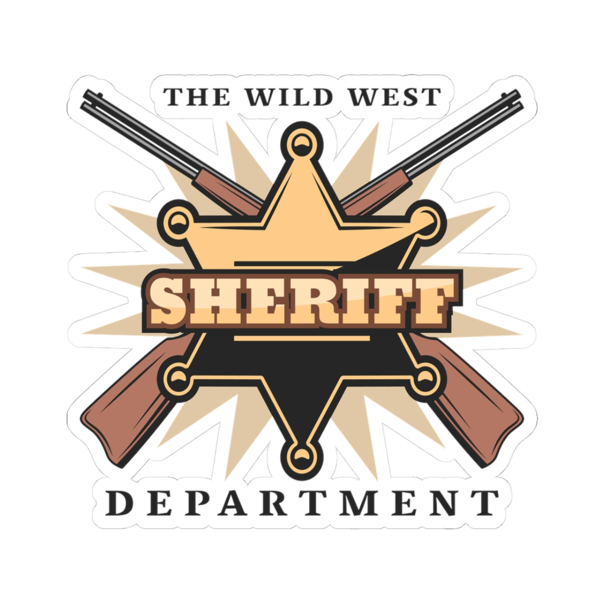 Kiss-Cut Stickers - Western Cowboy - The Wild West - Sheriff Department