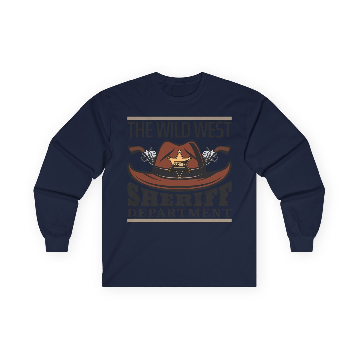 Unisex Ultra Cotton Long Sleeve Tee - The Wild West - Sheriff Department