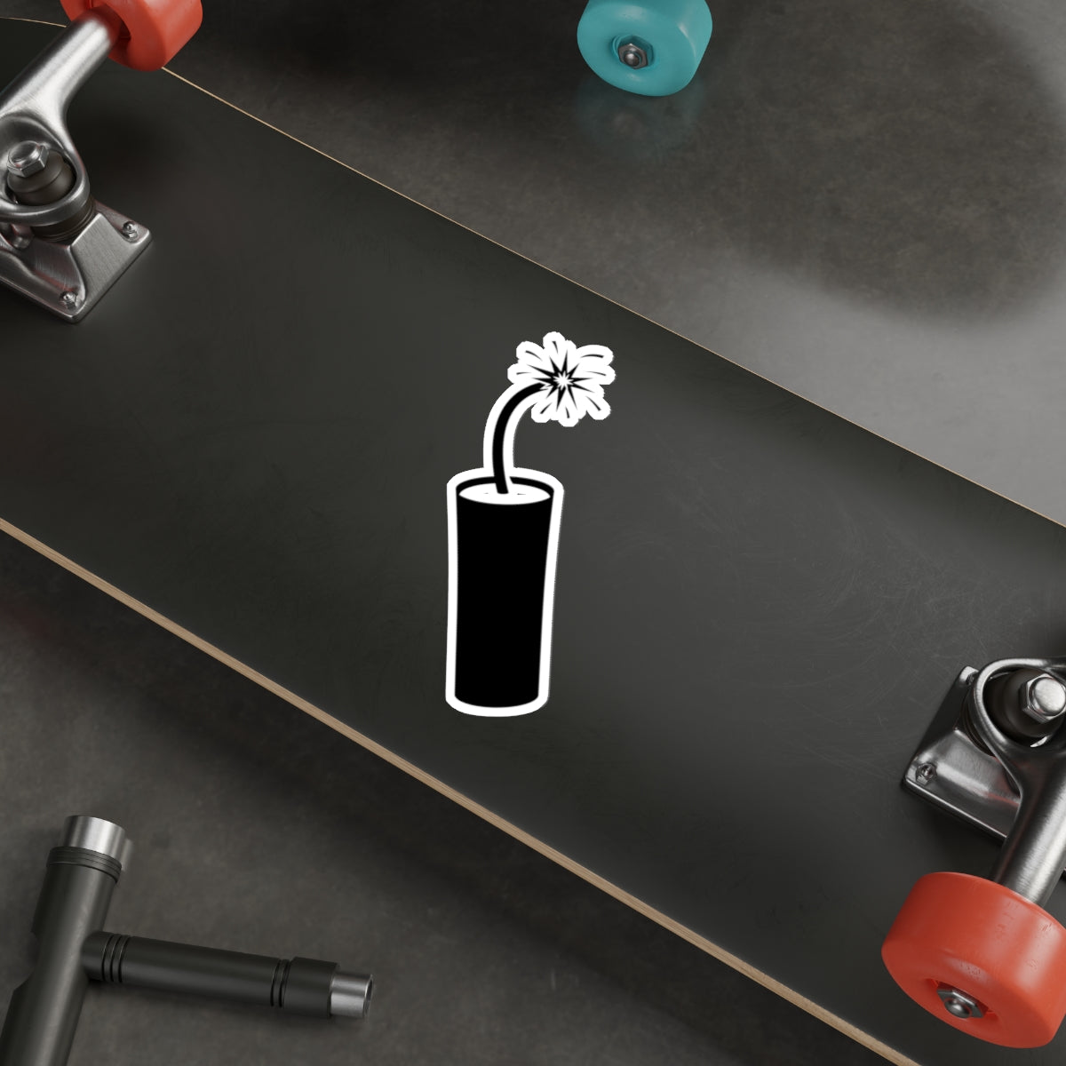 Die-cut stickers - Dynamite Stick w Burng Fuse X 300