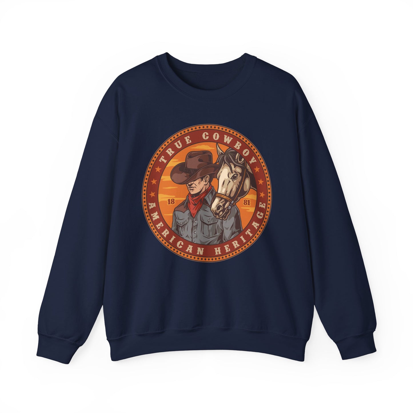 Crewneck Sweatshirt - True Cowboy - American Heritage