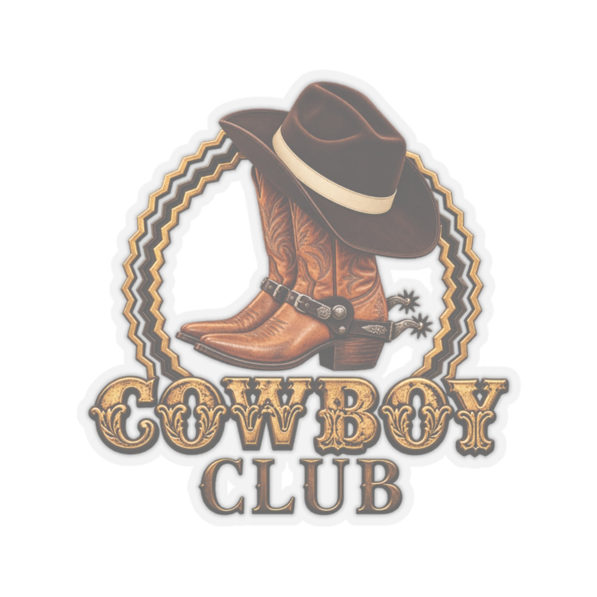 Kiss-Cut Stickers - Cowboys - Cowboy Club - Color - 3D Transparent