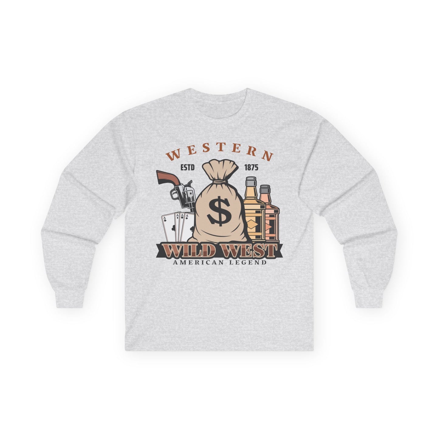 Unisex Ultra Cotton Long Sleeve Tee - Western - Wild West - American Legend