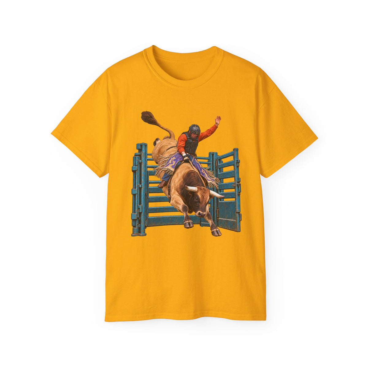 Unisex Ultra Cotton Tee - Cowboys - Bull Rider - Out of the Chute - without Text - 3D Transparent