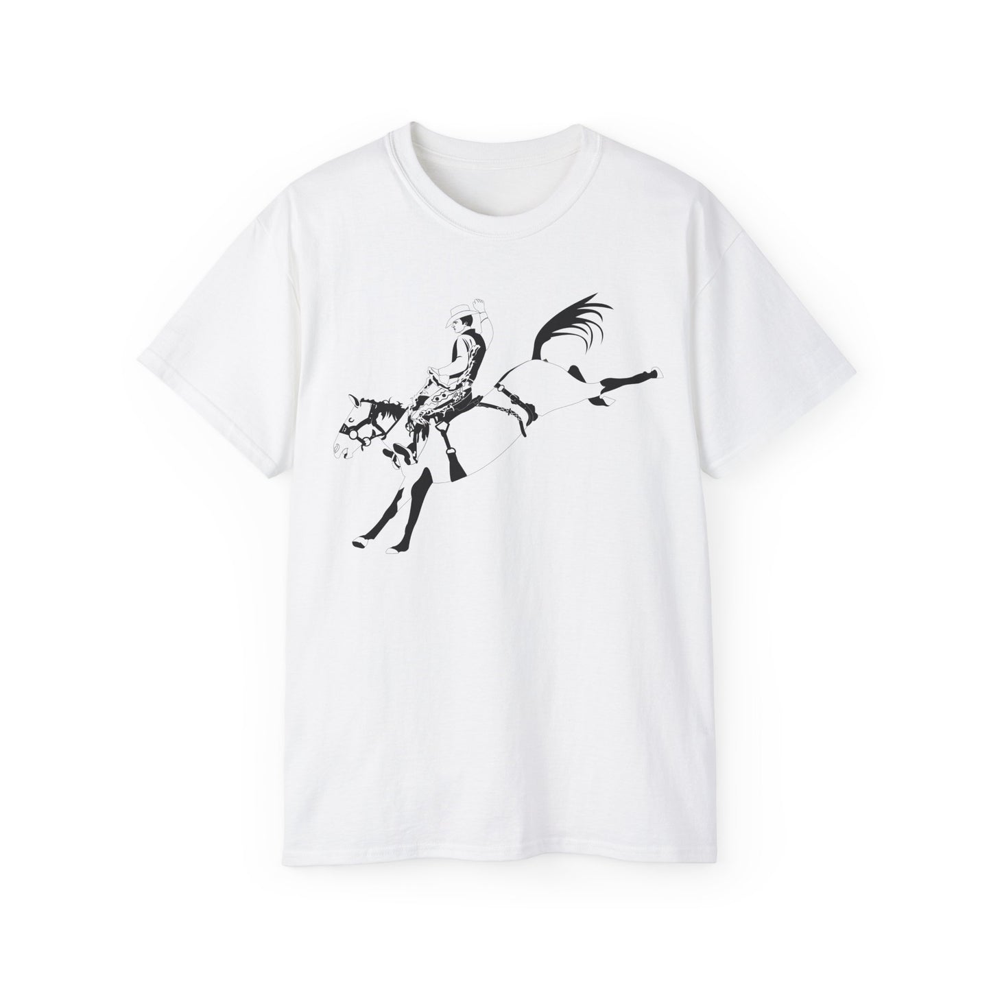 Unisex Ultra Cotton Tee - Cowboy - Bronco Buster - BW